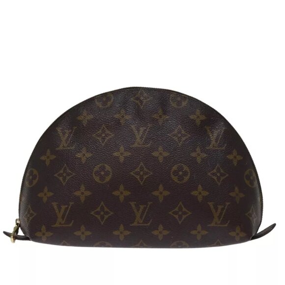 LOUIS VUITTON Monogram Trousse Demi Ronde Cosmetic Pouch - Picture 1 of 15